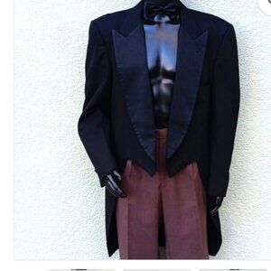 Vintage Pierre Cardin Couture Tailcoat Tuxedo Jacket Formal Tux